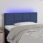 vidaXL Tête de lit à LED Bleu 80x5x78/88 cm Tissu