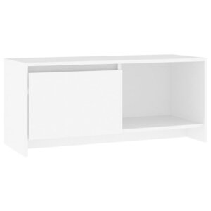 vidaXL Meuble TV Blanc 90x35x40 cm Bois d'ingénierie