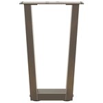 vidaXL Pieds de table basse en forme de V  2 pièces  acier naturel  28 x (42-43 3) cm