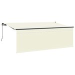 vidaXL Auvent Rétractable Crème et anthracite 400 x 200 cm