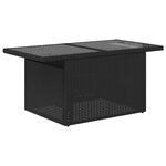 vidaXL Salon de jardin 9 Pièces avec coussins noir résine tressée