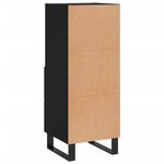 vidaXL Buffet Noir 34 5x34x90 cm Bois d'ingénierie