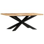 vidaXL Table à dîner 180x90x76 cm Bois de manguier brut solide