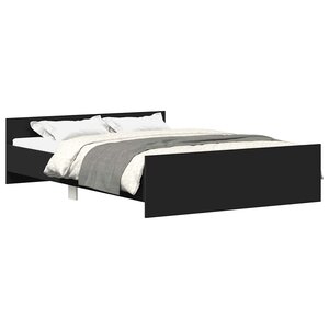 vidaXL Cadre de lit sans matelas noir 140x200 cm