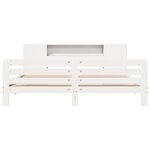 vidaXL Cadre de lit sans matelas blanc 180x200 cm bois massif de pin