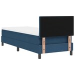 vidaXL Lit à ressorts avec matelas Bleu 80 x 200 cm tissu