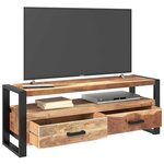 vidaXL Meuble TV 120x35x45 cm Bois massif avec finition miel