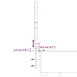 vidaXL Sommier à lattes de lit avec matelas Marron foncé 140x200 cm