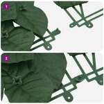 vidaXL Écran de balcon avec feuilles vert foncé 500x75 cm