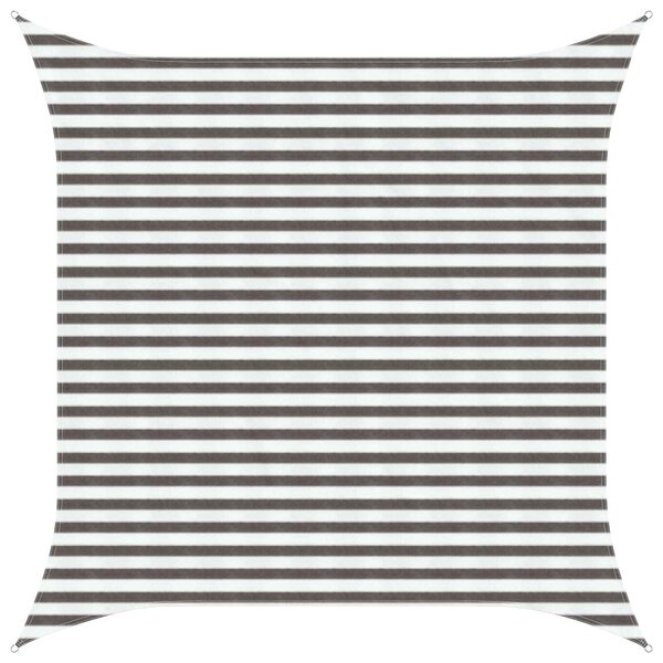 vidaXL Voile d'ombre Gris clair et blanc 3 6 x 3 6 m HDPE
