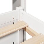 vidaXL Cadre de lit et tête de lit sans matelas blanc 135x190 cm