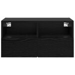 vidaXL Meubles TV muraux 2 Pièces Chêne noir 60 x 30 x 30 cm