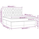 vidaXL Sommier à lattes de lit et matelas Gris foncé 160x200cm Velours