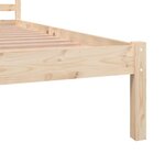 vidaXL Cadre de lit bois de pin massif 135x190 cm double