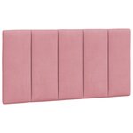 vidaXL Lit avec matelas rose 100x200 cm velours