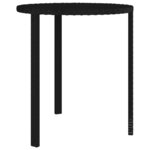 vidaXL Tables d'appoint de jardin 3 Pièces noir résine tressée
