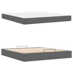 vidaXL Cadre de lit avec stockage Gris foncé 180 x 200 cm tissu