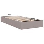 vidaXL Cadre de lit ottoman sans matelas taupe 80x200 cm tissu