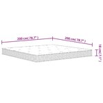 vidaXL Matelas à ressorts bonnell moyen 200x200 cm