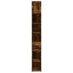 vidaXL Armoire de rangement mince chêne fumé 30x42 5x225 cm