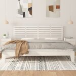 vidaXL Tête de lit murale Blanc 206x3x63 cm Bois massif de pin