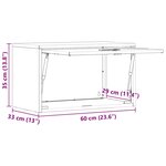 vidaXL Armoire murale pour garage Vert olive 60 x 33 x 35 cm