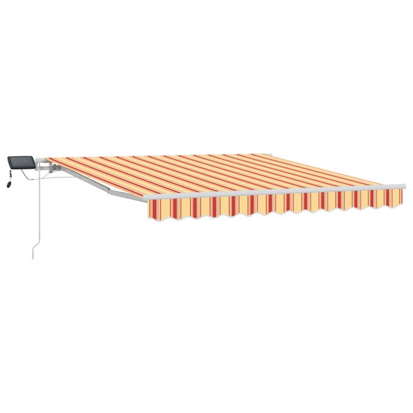 vidaXL Auvent rétractable manuel avec LED en jaune et orange 350x250 cm