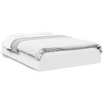vidaXL Cadre de lit avec tiroirs sans matelas blanc 150x200 cm