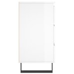 vidaXL Table de chevet blanc brillant 40x35x69 cm bois d’ingénierie