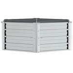 vidaXL Lit surélevé de jardin 129x45 cm Acier galvanisé Argenté