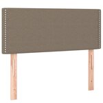 vidaXL Sommier à lattes de lit avec matelas Taupe 80x200 cm Tissu
