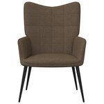 vidaXL Chaise de relaxation Marron Tissu