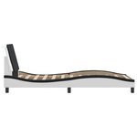 vidaXL Cadre de lit sans matelas blanc et noir 100x200 cm similicuir