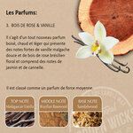 Bougie éco responsable bois de rose et vanille heart and home