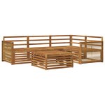 vidaXL Ensemble de canapés d'extérieur 5 Pièces Naturel