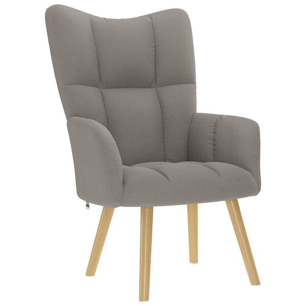 vidaXL Chaise de relaxation Taupe Tissu