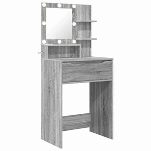 vidaXL Tables de maquillage pour chambre avec tiroir Gris Sonoma