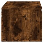 vidaXL Tables de chevet murales avec lumières LED 2 Pièces chêne fumé