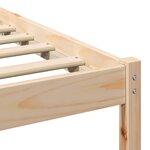 vidaXL Cadre de lit Marron 75 x 190 cm Bois massif en pin