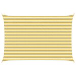 vidaXL Voile d'ombre Jaune et blanc 4 x 5 m HDPE