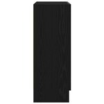 vidaXL Meuble à livres en chêne noir - 82 5 x 30 5 x 80 cm - Bois d'ingénierie