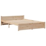 vidaXL Lit bibliothèque sans matelas 160x200 cm bois massif de pin