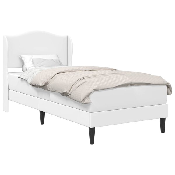 vidaXL Cadre de lit avec tête de lit Blanc 90 x 200 cm Simili cuir