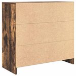 vidaXL Buffet avec tiroir chêne fumé 80x34x76 cm bois d'ingénierie