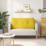 vidaXL Coussin de Dos Jaune clair 120 x 24 x 50 cm tissu