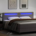 vidaXL Tête de lit LED Gris 200 cm Cuir synthétique