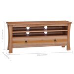 Vidaxl meuble tv 100x30x45 cm bois d'acajou massif