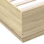vidaXL Cadre de lit chêne sonoma 150x200 cm bois d'ingénierie