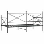 vidaXL Lit de repos sans matelas noir 100x200 cm acier