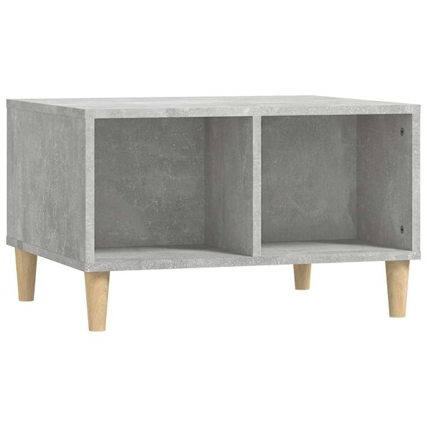 vidaXL Table basse Gris béton 60x50x36 5 cm Bois d'ingénierie